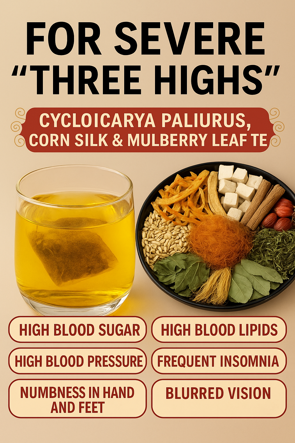 Blood pressure and blood sugar health tea